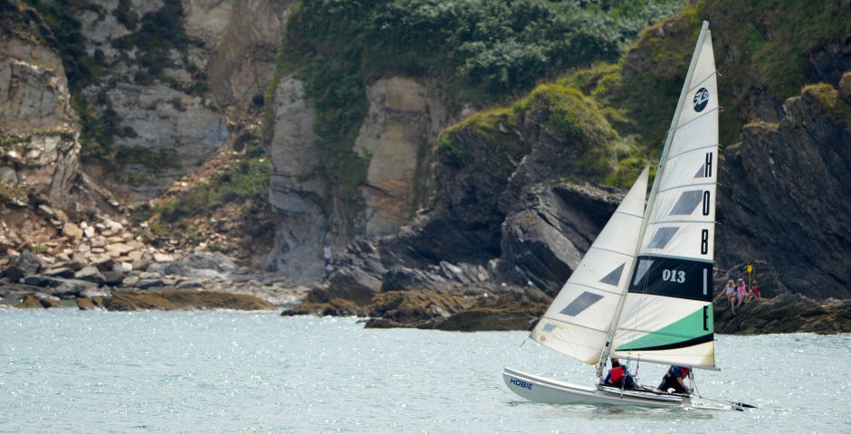 Sailing in Cornwall at Pentewan 